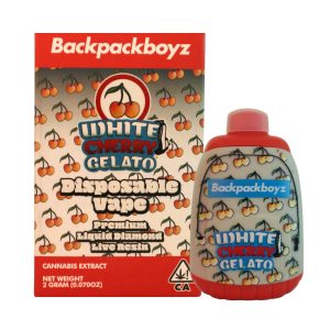 PLUMA DESECHABLE DE WAX – BACKPACKBOYZ «White Cherry Gelato» 2ML (HIBRIDA)